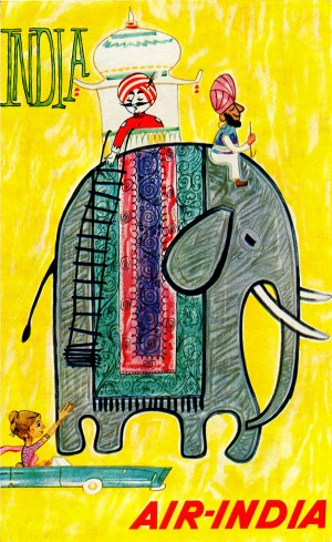 Air-India travel poster